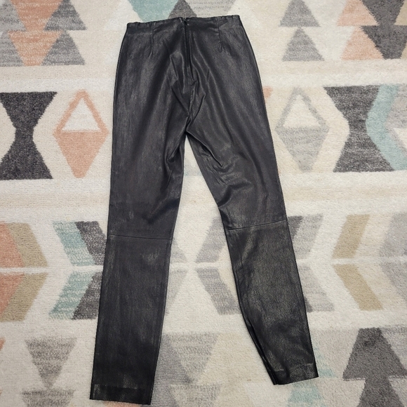 Rag & bone 100% leather Simone black pants Size 4 - Picture 8 of 14